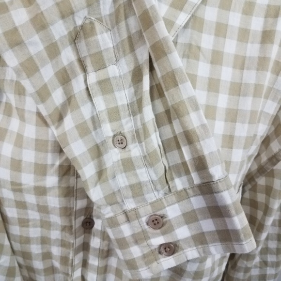 Horny Toad Mens Shirt XL Cuba Libre LS Brown White - Picture 8 of 8